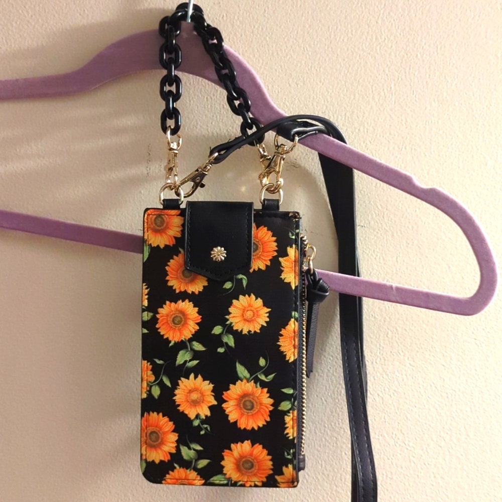 Brand Unknown- sunflower phone holder/ wallet